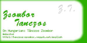 zsombor tanczos business card