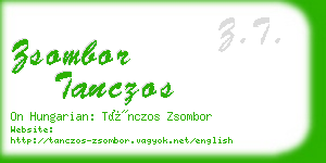 zsombor tanczos business card